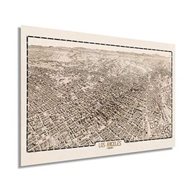 Historix Vintage 1909 Map of Los Angeles California - 24x36 Inch Vintage Map Wall Art - Los Angeles Decor - Los Angeles Map Art - Los Angeles Wall Map - Old Map Los Angeles (2 sizes)