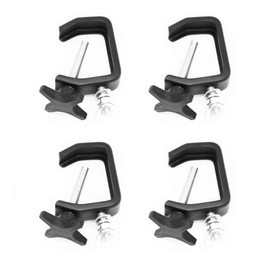 Tawelun C Clamp Hook Black 1-2" Truss Clamp Mounting CLP-03 Standard C Clamps 44 LBS（20KG）,4PCS Stage Lighting Clamps
