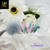 ❣Soft winter knit handmade nail tips - Long Round Square