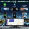 LAMTTO Touch Screen 2.5K Portable Car Wireless Apple CarPlay Android
