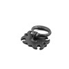 Renovators Supply Manufacturing Black Wrought Iron 3" Ring Cabinet Pulls