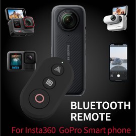 Denash Mando a Distancia Bluetooth Compatible con X5, X4, X3, X2, GO 3, GO 3S, Ace Pro, Ace Pro 2, para 13/12/11/10/9/8, Controlador inalámbrico del Obturador con un Alcance de 25M