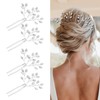 4 Pieces Crystal Bridal Hair Pins, Rhinestones Hair Clips for