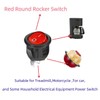 KCD1-105 20mm Diameter Round Red Rocker Switch (3pin 2position) The