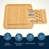 RoyalHouse Bamboo Cheese And Charcuterie Board With Slide Out Knife