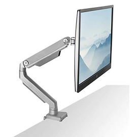 Mount-It! Single Monitor Arm Mount | Desk Stand | Full Motion Height Adjustable Articulating Mechanical Spring Arm | Fits 24 27 29 30 32 Inch VESA Compatible Computer Screen | C-Clamp and Grommet Base