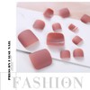 Outyua Solid Square Fake Toenails Matte Press on Toe Nails