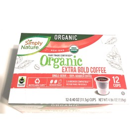 simply nature organic extra bold coffee