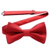 SUJIBHI Men's Bow Tie Classic Solid Color Pre-Tied Bow Tie