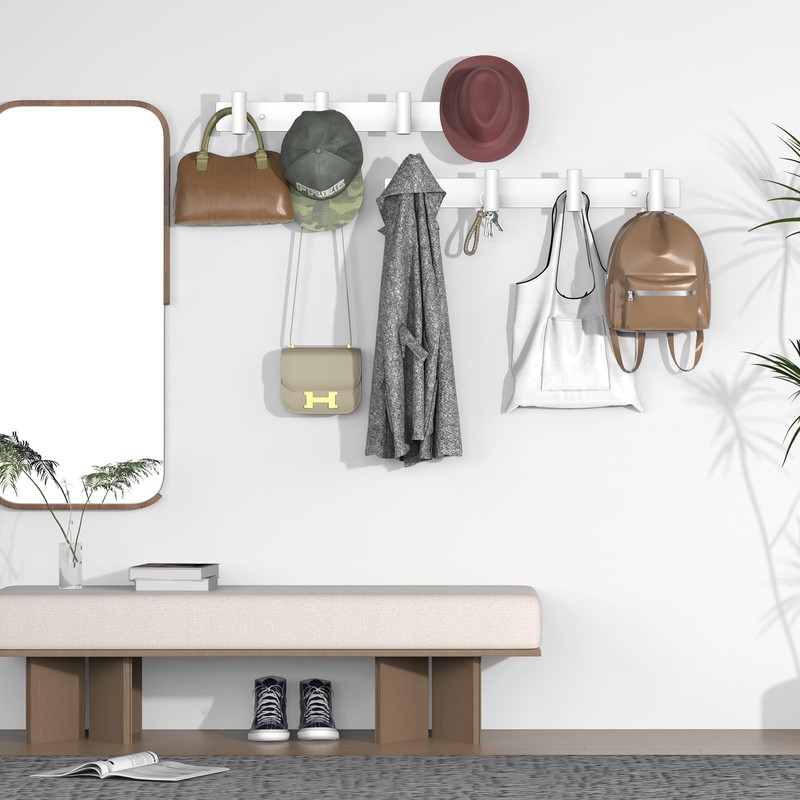 VAEHOLD Hat and Coat Wall Mount Rack - Hooks for