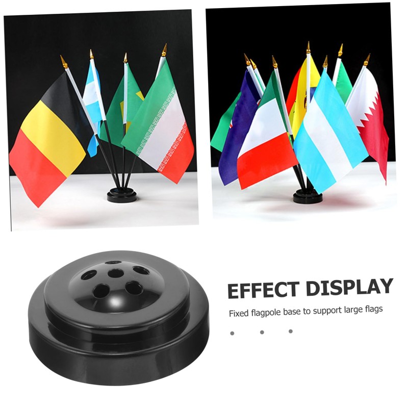 Gatuida 6pcs Mini Flag Holder Base Durable Outdoor Small Flag