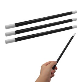 QEXUJOW Fancy Dress Wands, Three Black and White Plastic Wands, Classic Design, 9.8 Inch Suitable for Adult Magicians, Masquerade Balls and Other Performances