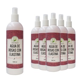 Productos Mart Mexico Agua De Rosas Con Elastina Hidrata (Pack 6)                                                                                     