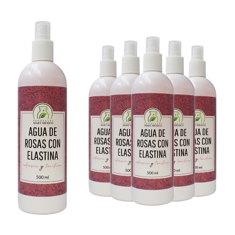 Productos Mart Mexico Agua De Rosas Con Elastina Hidrata (Pack