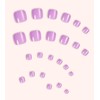 Morily Solid Light Purple Press on Toenails for Women, 24