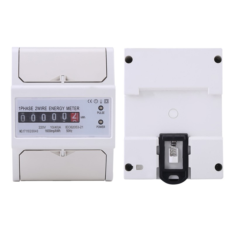 1 Phase 2 Wire DIN Rail Electronic Energy KWh Meter