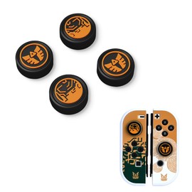 DLseego Thumb Grip Caps for Switch/Switch/Lite/Switch OLED,Switch Joystick Cover Cool Switch Button Caps Switch Thumb Grip Covers-Black Wings + Stripes