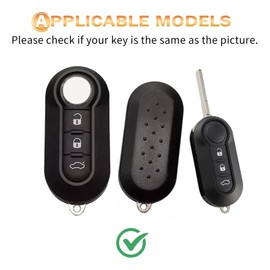 OFF WE GO OFF WE GO Autoschlssel Hlle fr FIAT TPU Schlsselhlle Cover fr 500 C/L/X Brava Bravo Doblo Ducato Fiorino Punto Panda Auto Schlssel Schlsselbox Cover Damen M?nner Schlsselgeh?use, Rosa Silber