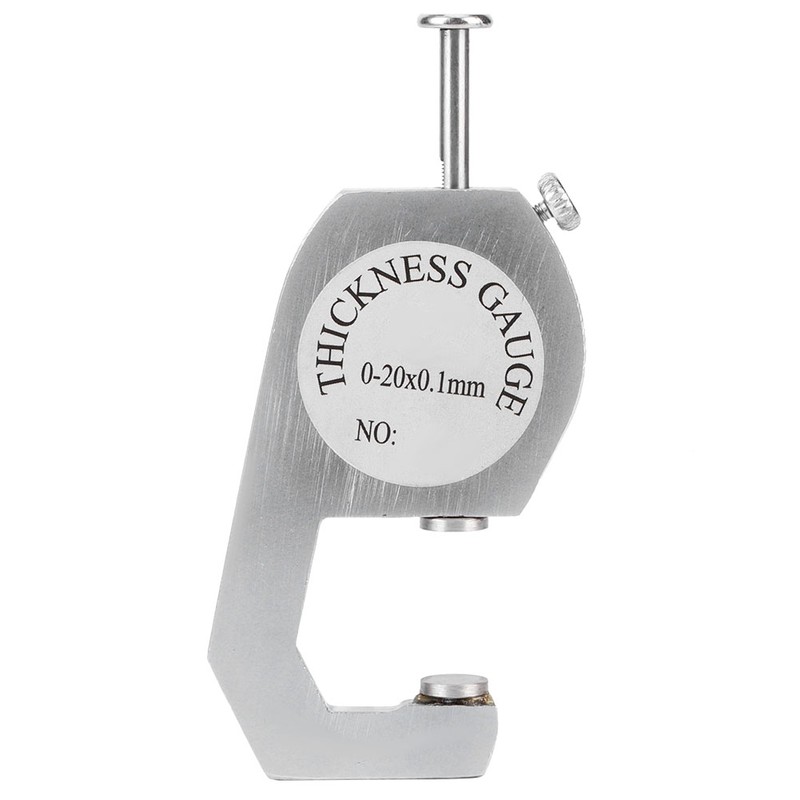 Thickness Gauge Silver Portable Accurate Measuring Jewelry Leather Board Equipment