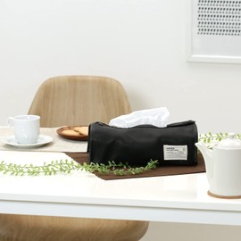 Fuji Boeki LAID BACK 27647 Tissue Case Cover, Width 10.8 x Depth 4.3 x Height 2.6 inches (27.5 x 11 x 6.5 cm), Black, Regular Sizes, Hangable