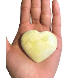 crystalmiracle Serpentine Heart Palm Rock for Healing Reiki Feng Shui Gift Wellness Positive Energy