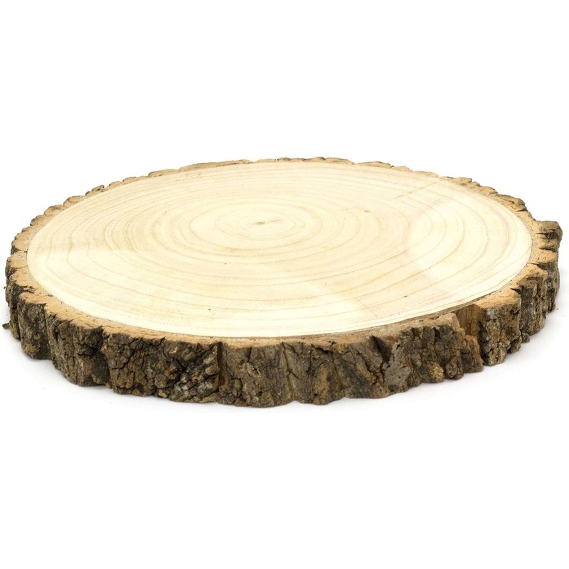 Log Slice Cakestand 26-30cm | Wooden Rustic Slab | Wedding