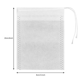 100 Pack Drawstring Bags, Disposable Small Mesh Bags for Cooking, Soaking Medicinal Liquor, Tea Coffee Filter, DIY Craft Spices Storage, Weeding Party Favor (3.1 x 4 Inches)