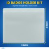 1InTheOffice ID Badge Holder 3x4, Plastic ID Card Holder, Clear