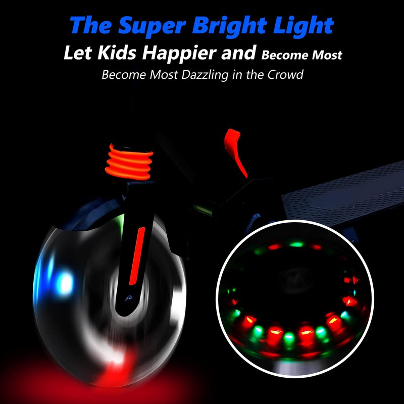 Scooter Replacement Wheels 80mm pair, LED Flash Wheel Maxi Micro