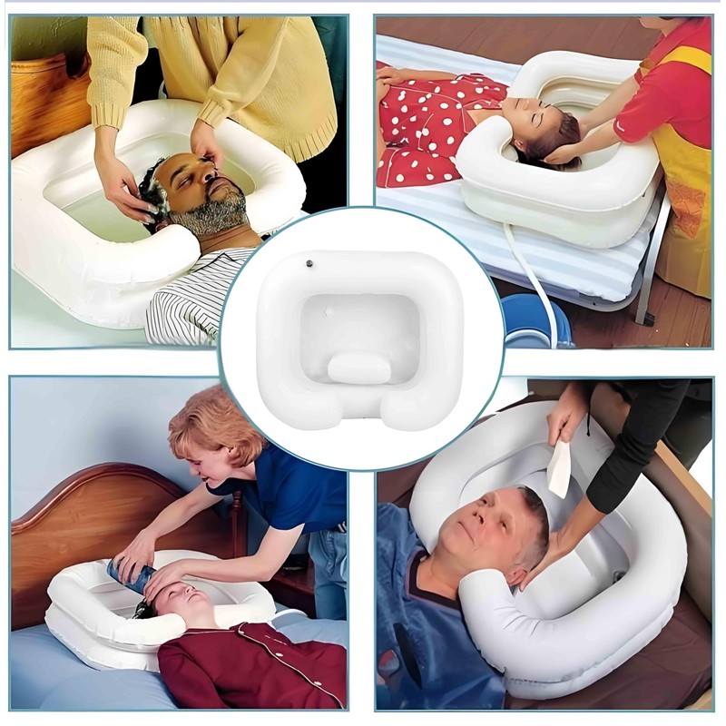 Inflatable Shampoo Basin - Portable Hair Washing Tray for Disabled,