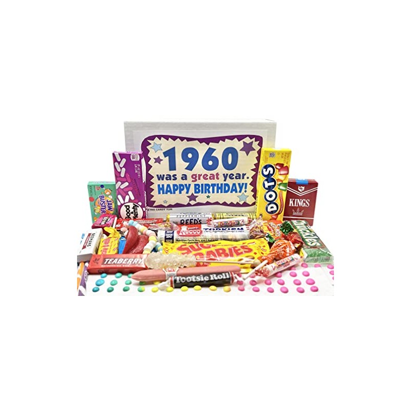 RETRO CANDY YUM ~ 1960 66th Birthday Gift Box Nostalgic