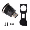 GIASYIEH USB3.0 Panel Mount Connector - M22 Threaded USB Male
