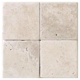 Tenedos Crema Marfil 6x6 Marble Tile – Tumbled & Honed Square Tile for Backsplash, Bathroom, Floor, Fireplace, and Wall Use – 4 Pieces (Covers 1 Sq.Ft.)