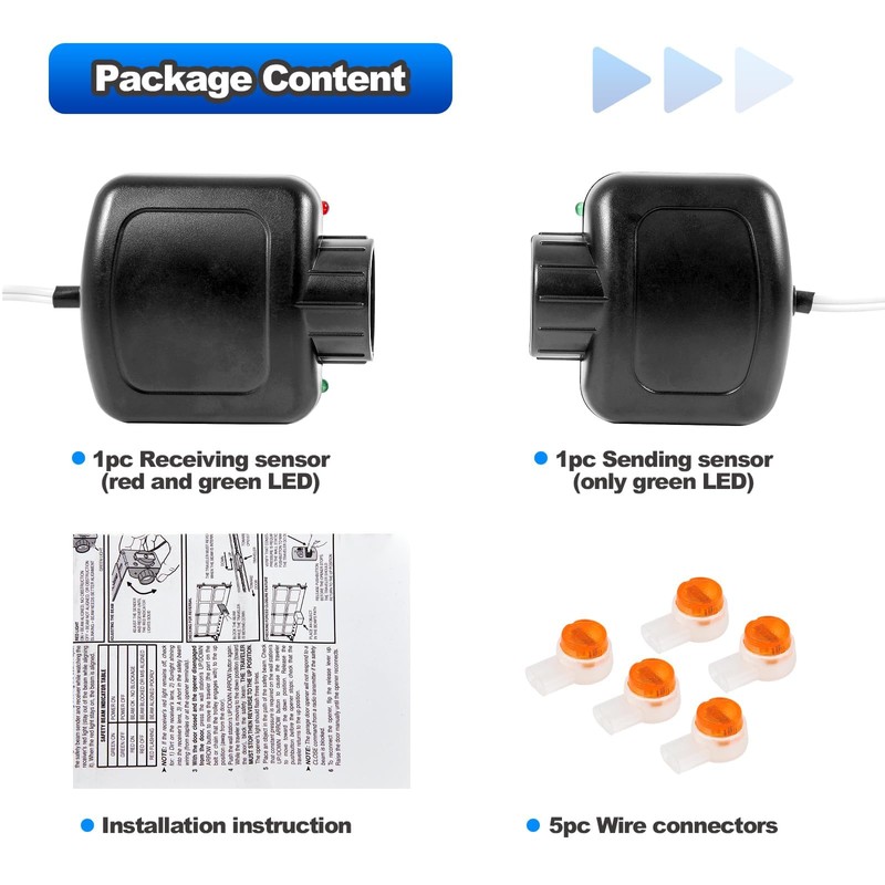HAE00002 Garage Door Openers Sensor Beam Eyes Kit - Compatible
