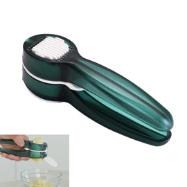 Garlic Press, 2-in-1 Garlic Crusher, Stainless Steel Garlic Press, with Ergonomic Handle, Comfortable and Easy to Clean Garlic Press, A Practical Tool in the Kitchen