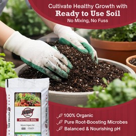 Brut Organic Potting Soil 1 CU FT – Premium Plant Soil with Organic Worm Castings, Trace Minerals & Perlite – Chemical-Free, Filler-Free – Ideal Potting Mix for Indoor & Outdoor Plants – Pack of 2