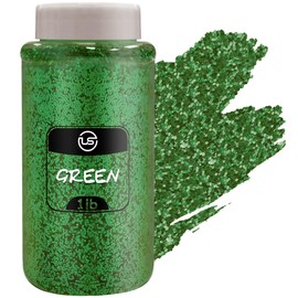 Green Glitter Bulk, Fine Glitter for Crafts, Resin and Scrapbooking – 1 LB/16OZ Shaker Bottles Great for Tumblers and Crafts