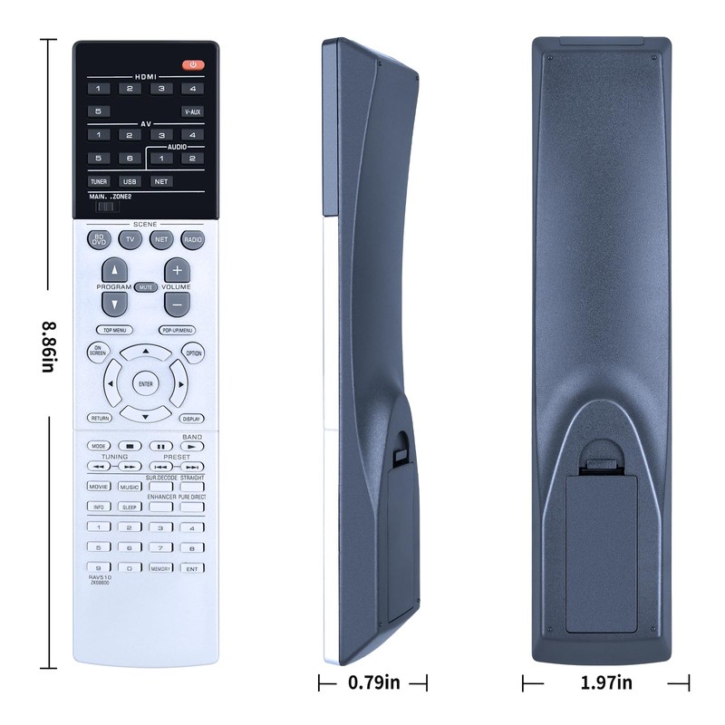 GOUYESHO NEW RAV510 REMOTE CONTROL FOR YAMAHA ZK06600 ZK066000 RX-A740