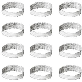12PCS Elastic Sparkly Headband,Sliver Sequin Headbands For Women,Non-Slip Glitter Sport Headband