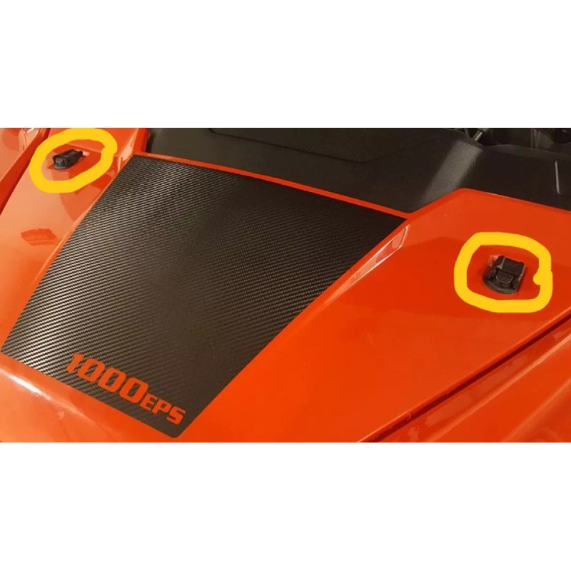 HONDA PIONEER 1000, TALON FRONT FENDER HOOD PLASTIC FLIP LATCH