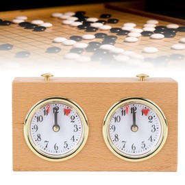 Ausla Chess Clock Timer, Retro Wooden Competition Timing Mechanical Tool for Chess, Chinese Chess and Weiqi