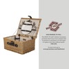 PICNIC TIME Classic Picnic Basket for 2, Romantic English-Style Wooden