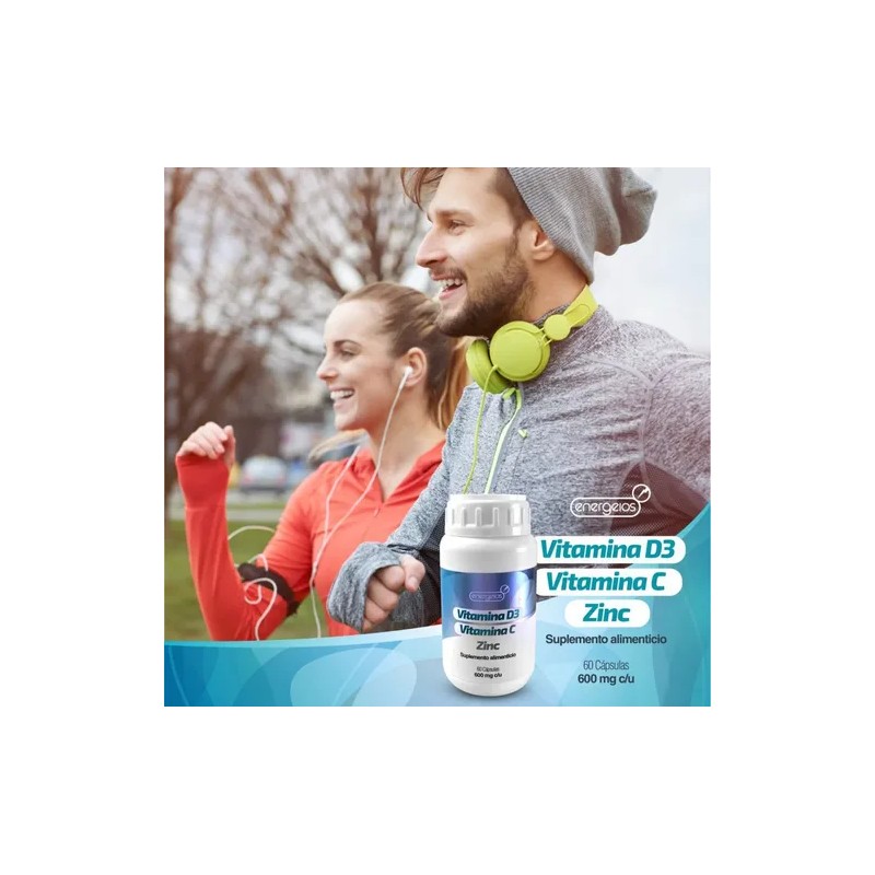Vitamina Zinc Cápsulas Energeios Suplemento Pack Sabor