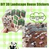 PACIOCEAN 8 Sets 3D Sticker Scene，Cute Cartoon Scenery Stickers，Make Your