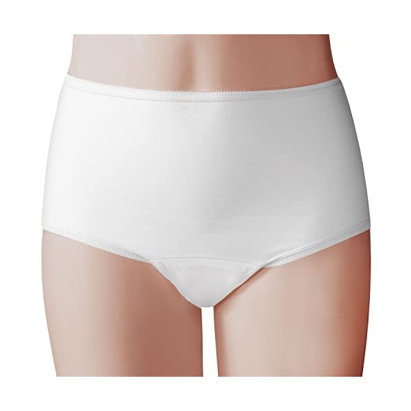 Womens Adult Incontinence Panties - 10 Oz. Pad - 3 Pack - White - 3X