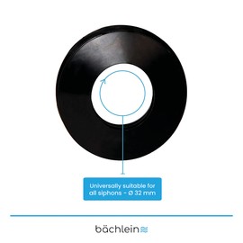 Bächlein Universal Rubber Sleeve Siphon for Drain Pipe Diameter 40 mm x 32 mm Drain Seal Wall Rosette Siphon Sleeve