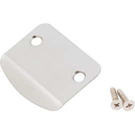 Stone Harbor Hardware Full Lip Round Corner Blank Strike Plate, 2-1/4 Inches, 1-5/8" Center-to-Center, Satin Nickel