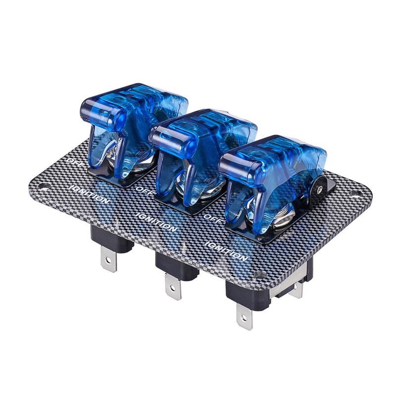 JIANFA Dc 12v Carbon Fiber Surface Panel Car Toggle Switch