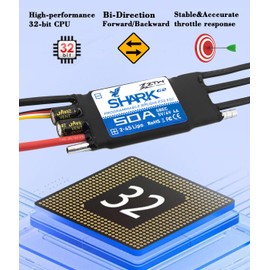 ZTW Shark G2 Series 50A Bi-Direction Water Cooling Brushless ESC with SBEC 6A/5V for RC Boat and Other DIY Project
