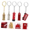 COHEALI 10pcs Souvenir London Bus Keychain British Key Holder British